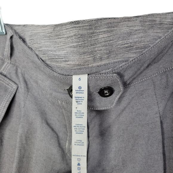 LULULEMON Pedal Power Pant Gray Cycling Relaxed Low Rise Pants Women Sz US 6 - Picture 7 of 14